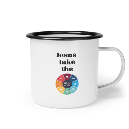 Jesus Take The Wheel Of Life Enamel Camp Mug