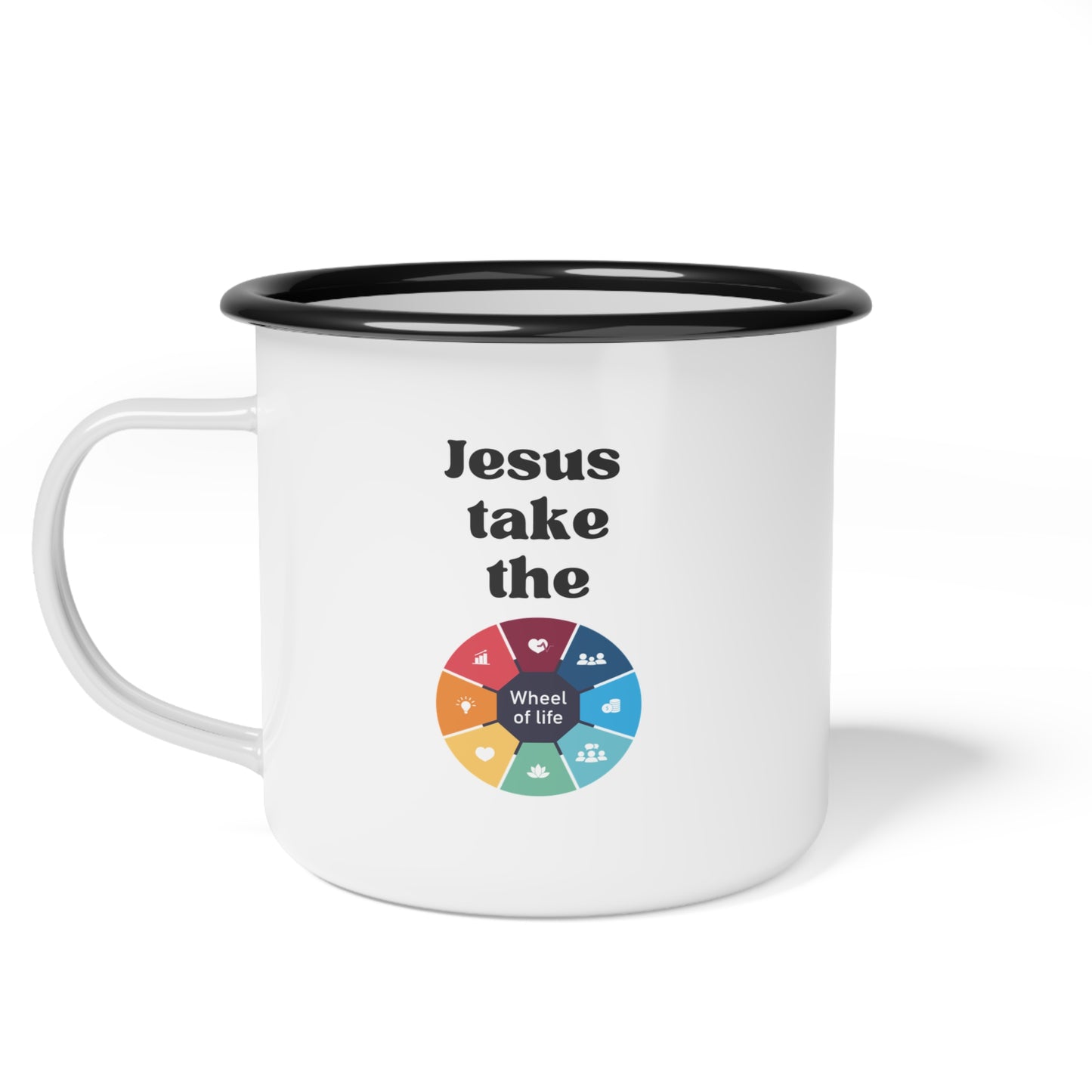 Jesus Take The Wheel Of Life Enamel Camp Mug