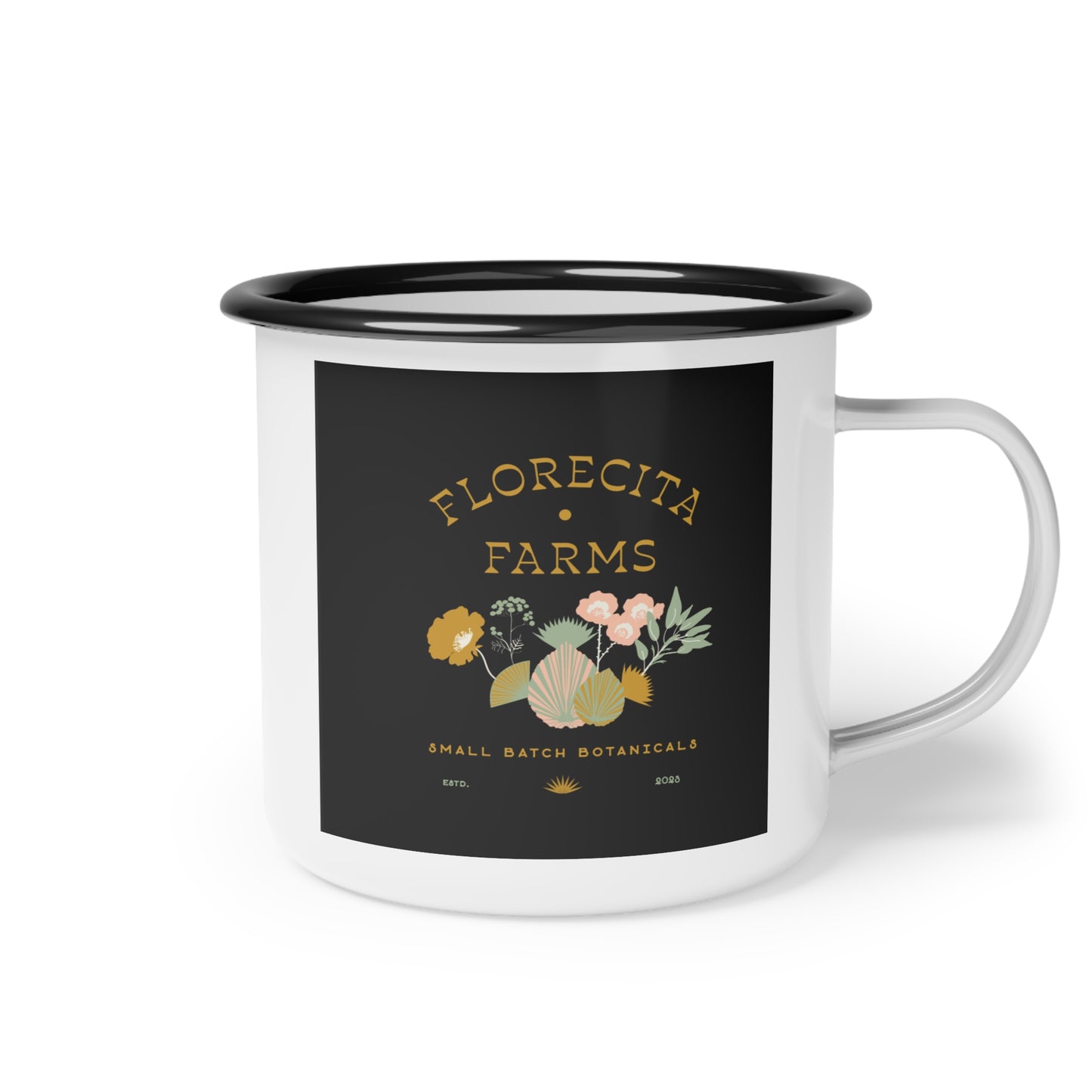 Florecita Farms Logo Enamel Mug