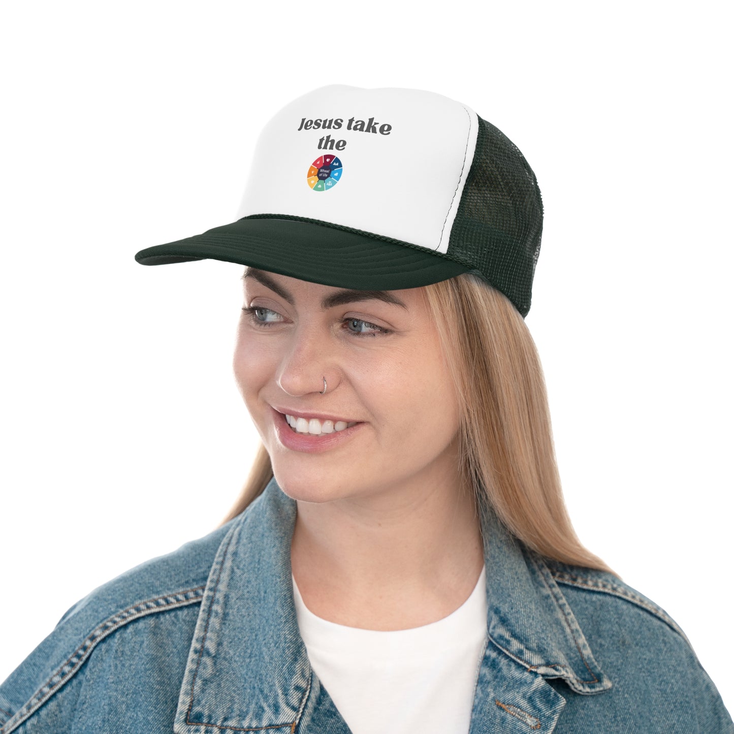 Jesus Take The Wheel Of Life Trucker Hat