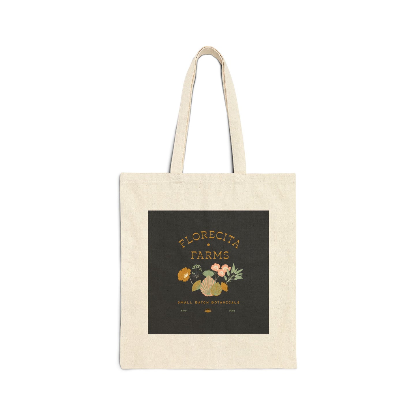 Florecita Farms Logo Cotton Canvas Tote Bag