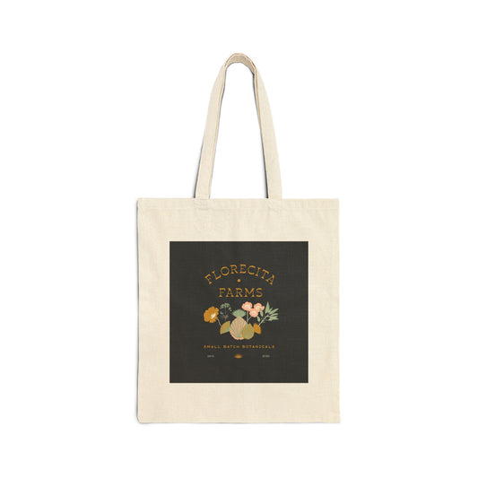 Florecita Farms Logo Cotton Canvas Tote Bag